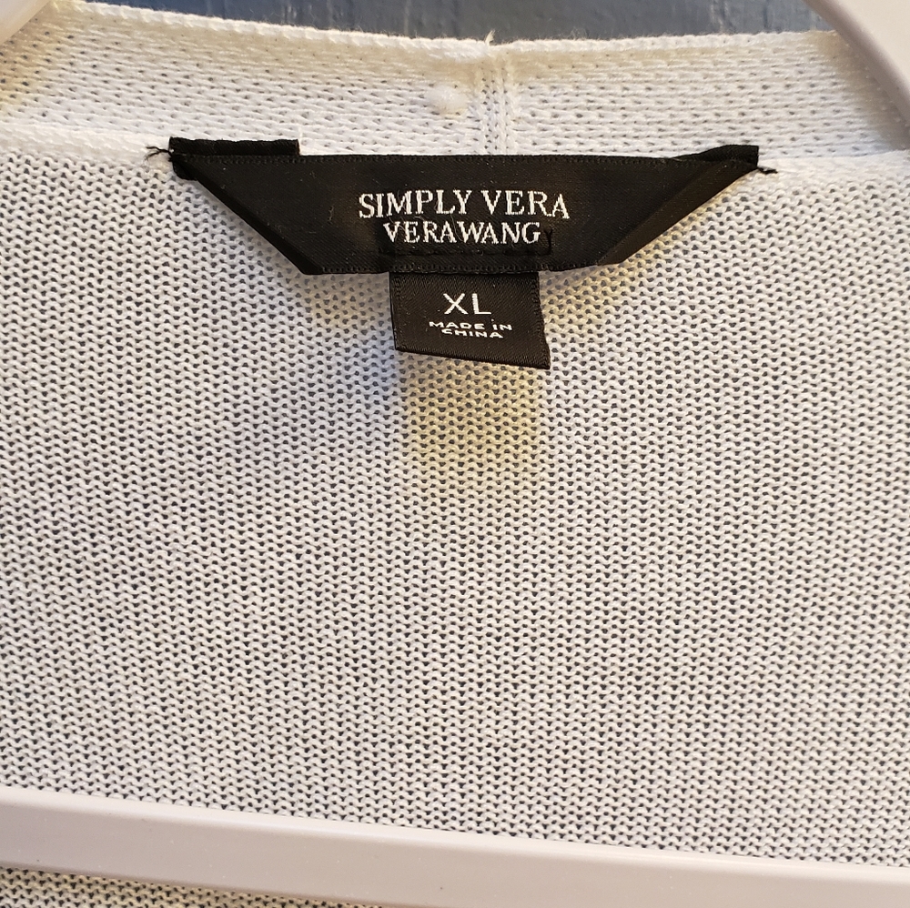 Simply Vera Wang Cardigan White XL